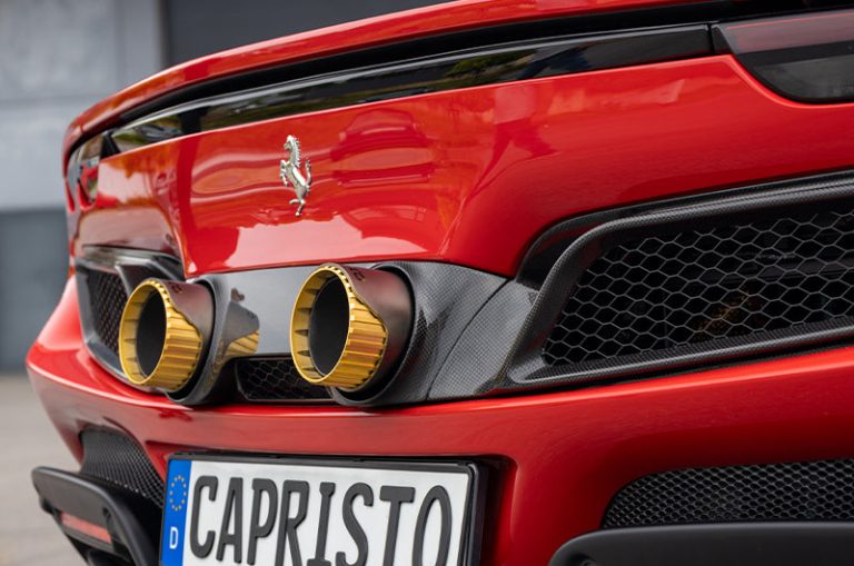exhaust tips Ferrari 296 Capristo