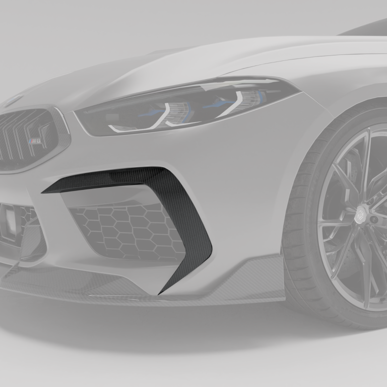 คานาร์ดกันชนหน้าคาร์บอนไฟเบอร์ BMW M8 F93 Gran Coupe RevoZport