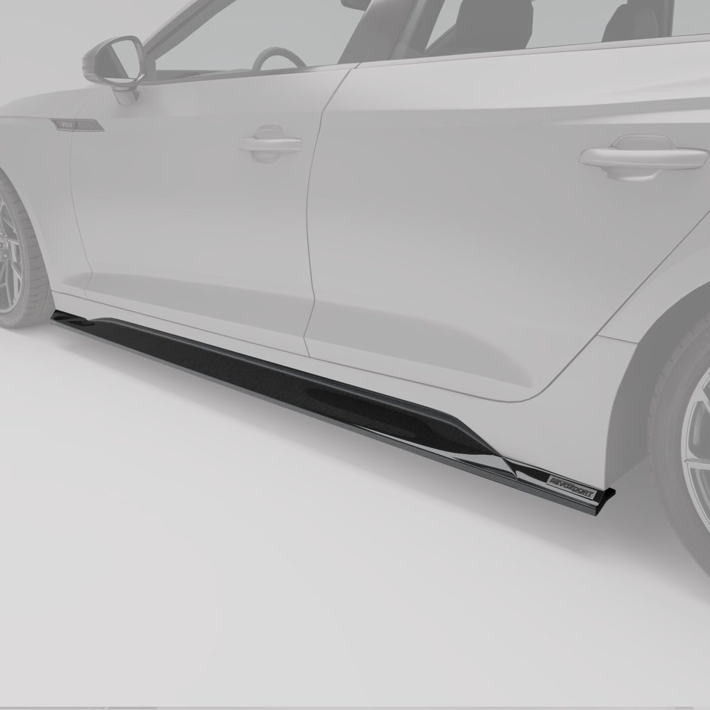 สเกิร์ตข้างคาร์บอนไฟเบอร์ Audi RS5 B9.5 Sportback RevoZport
