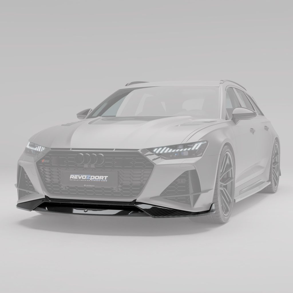 ลิ้นหน้าคาร์บอนไฟเบอร์ Audi RS6 C8 Avant RevoZport