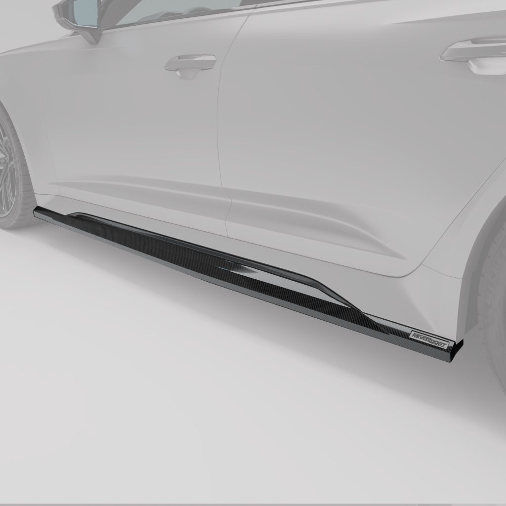 สเกิร์ตข้างคาร์บอนไฟเบอร์ Audi RS6 C8 Avant RevoZport