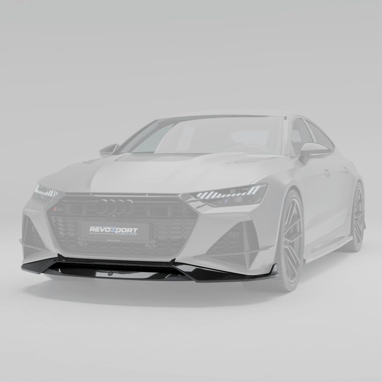 ลิ้นหน้าคาร์บอนไฟเบอร์ Audi RS7 C8 Sportback RevoZport