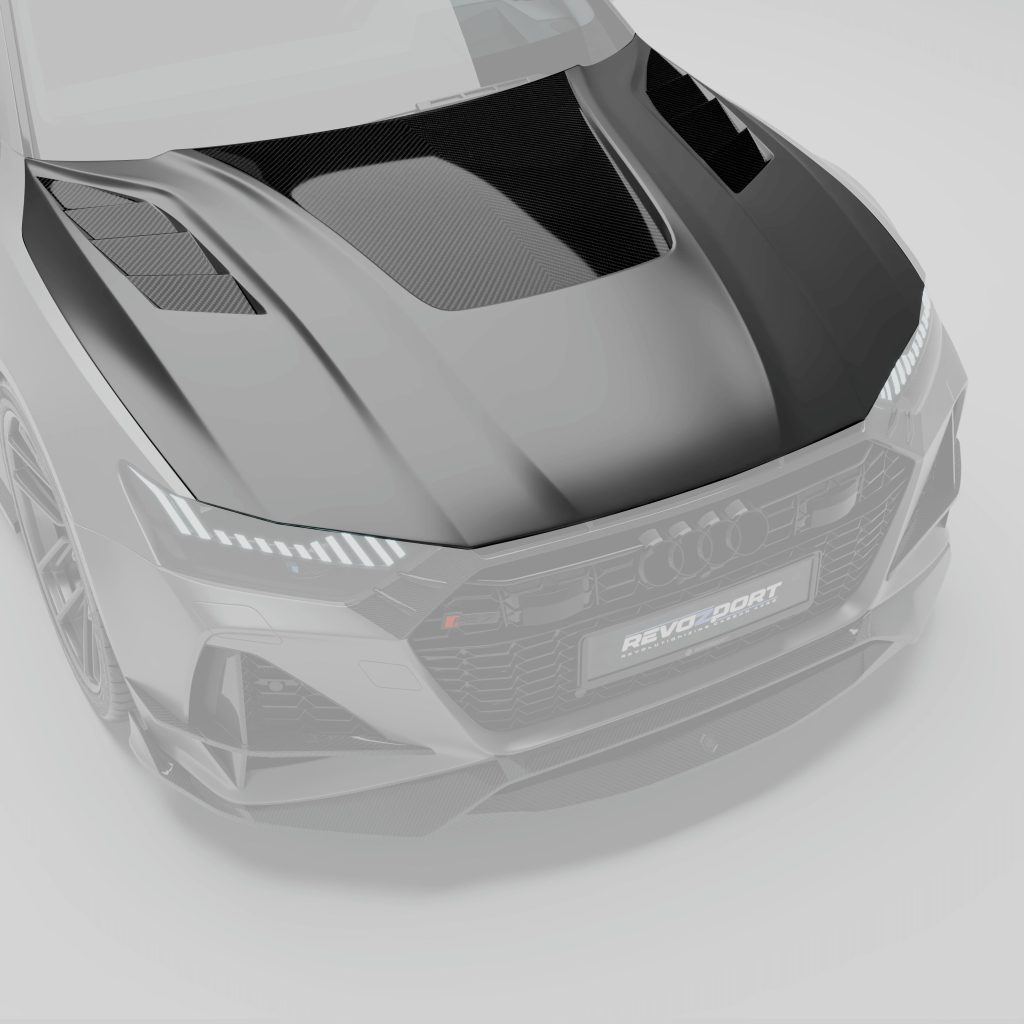 ฝากระโปรงหน้าคาร์บอนไฟเบอร์ Audi RS7 C8 Sportback RevoZport