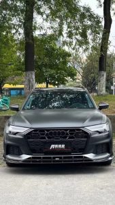 ลิ้นหน้า Carbon Fiber Audi A6 Allroad C8 ทรง Karbel V2 ปี 2020-ON
