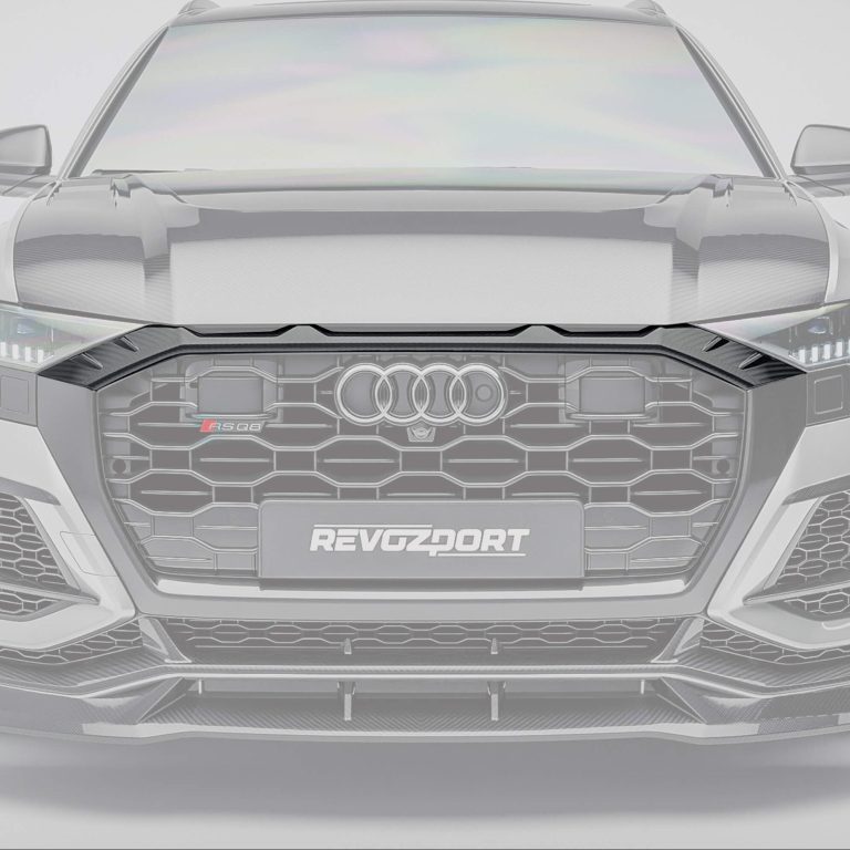 ชิ้นเสริมกระจังหน้าคาร์บอนไฟเบอร์ Audi RSQ8 RevoZport