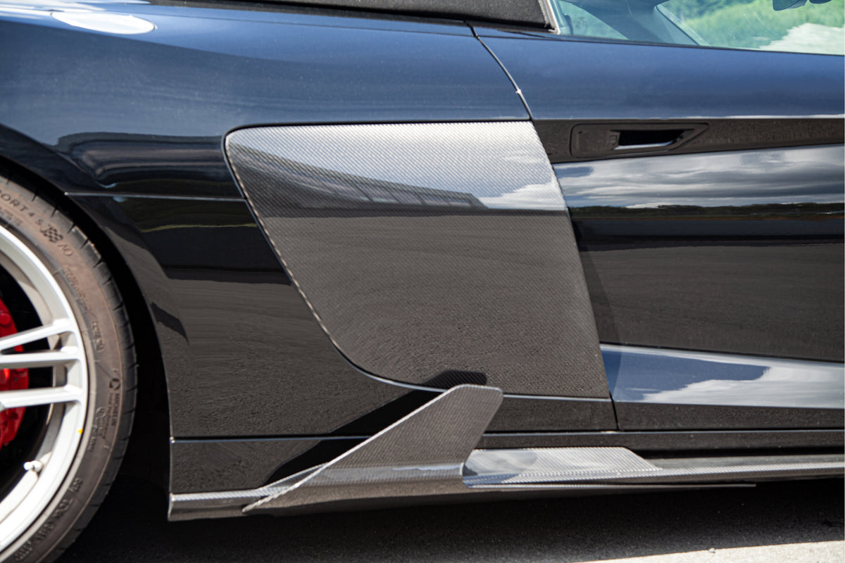 ชิ้นตกแต่งคาร์บอน Audi R8 (Gen2) Facelift Capristo Carbon Fiber Side Fins