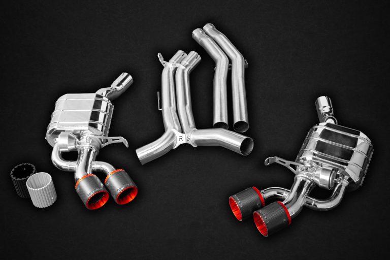 排气系统 Audi RS5 (F5) Sportback Capristo Valved Exhaust MidPipes + Carbon Tips