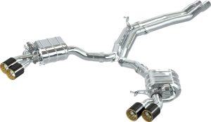 ชุดท่อไอเสีย Audi RS5 (F5) Coupe Capristo ECE Valved Exhaust MidPipes + Carbon