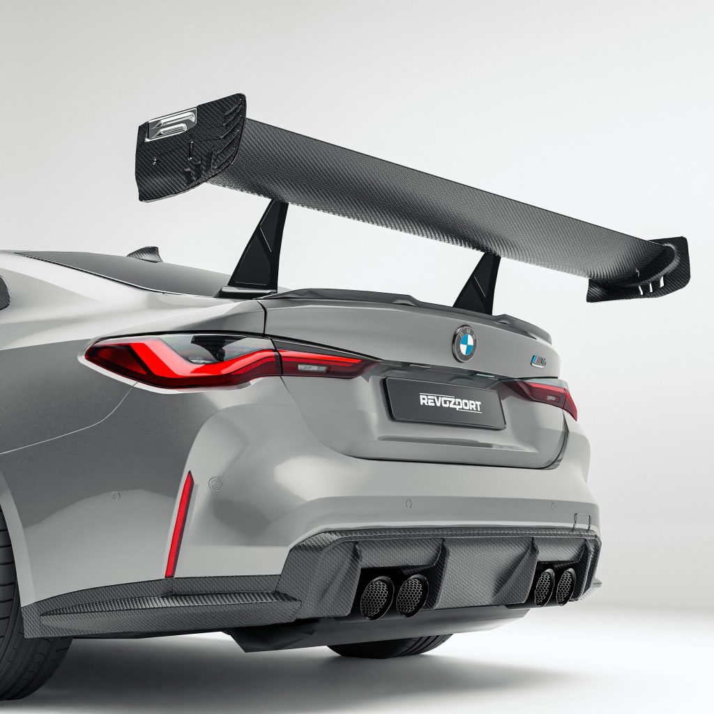 ดิฟฟิวเซอร์หลังทดแทนของเดิมคาร์บอนไฟเบอร์ BMW M4 G82 RevoZport