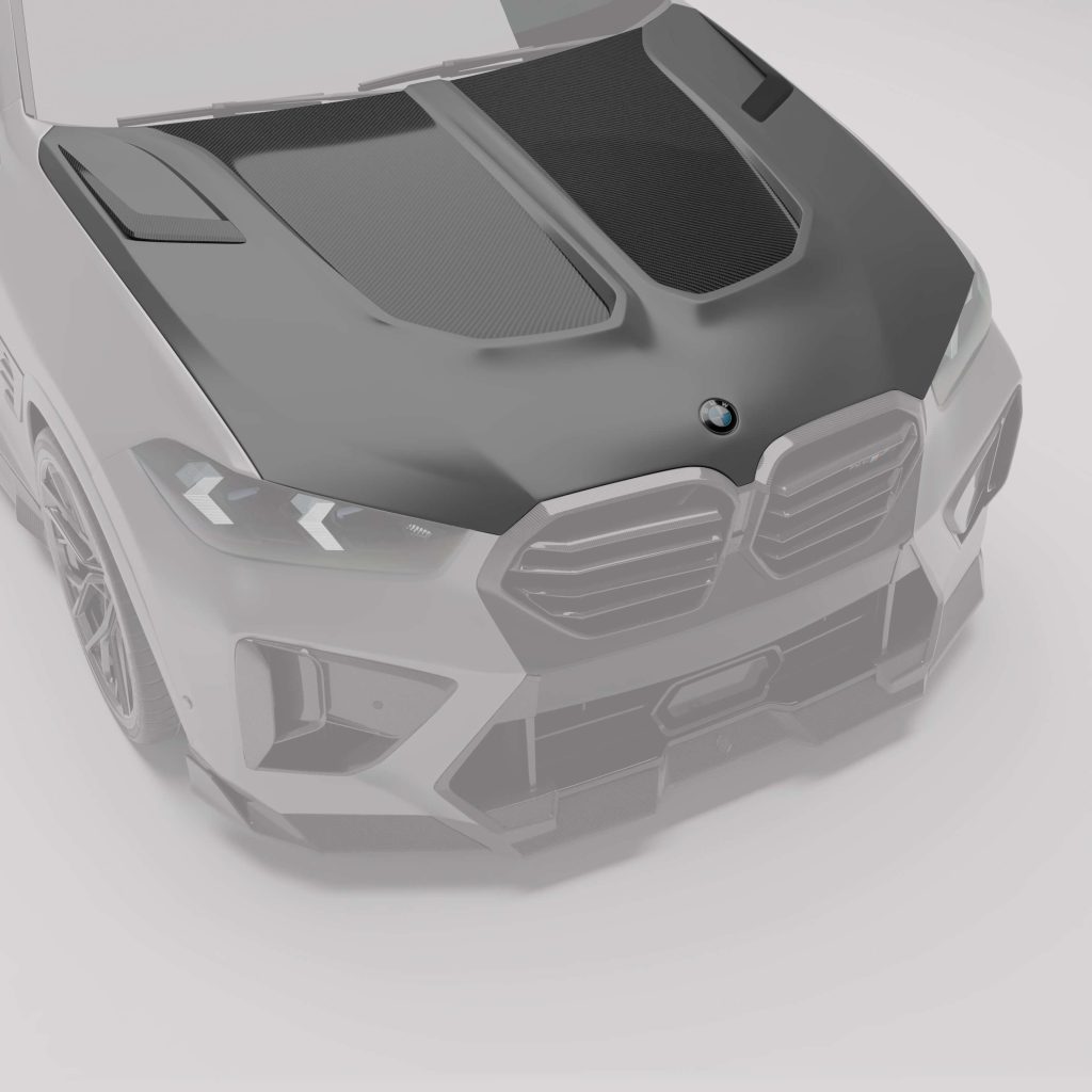 ฝากระโปรงหน้าคาร์บอนไฟเบอร์ BMW X6M F96 RevoZport