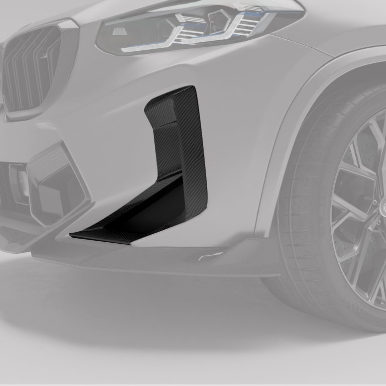 ฝาครอบช่องดักลมกันชนหน้าคาร์บอนไฟเบอร์ BMW X3M F97 RevoZport