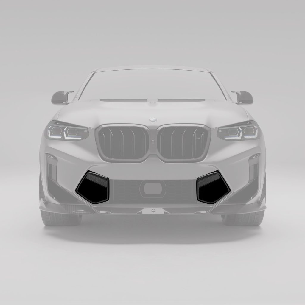 ช่องระบายอากาศกันชนหน้าคาร์บอนไฟเบอร์ BMW X4M F98 RevoZport