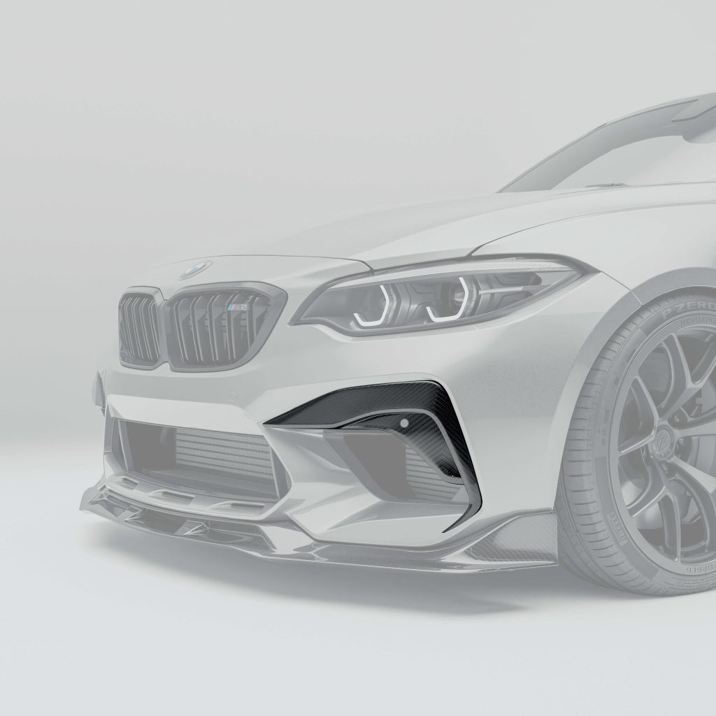 ชิ้นเสริมกันชนคาร์บอนไฟเบอร์ BMW M2 Competition F87 RevoZport