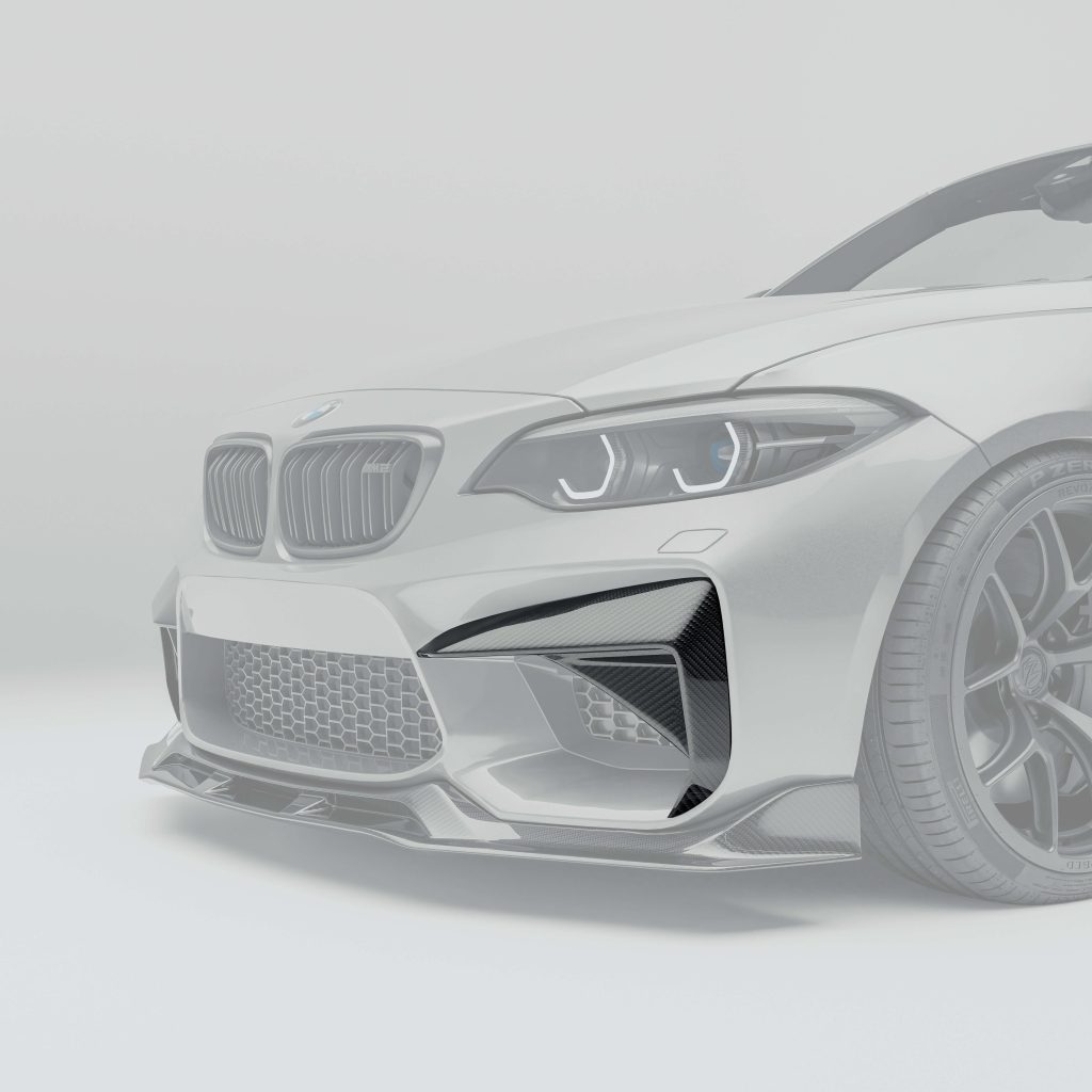 ชิ้นเสริมกันชนคาร์บอนไฟเบอร์ BMW M2 F87 (N55) RevoZport
