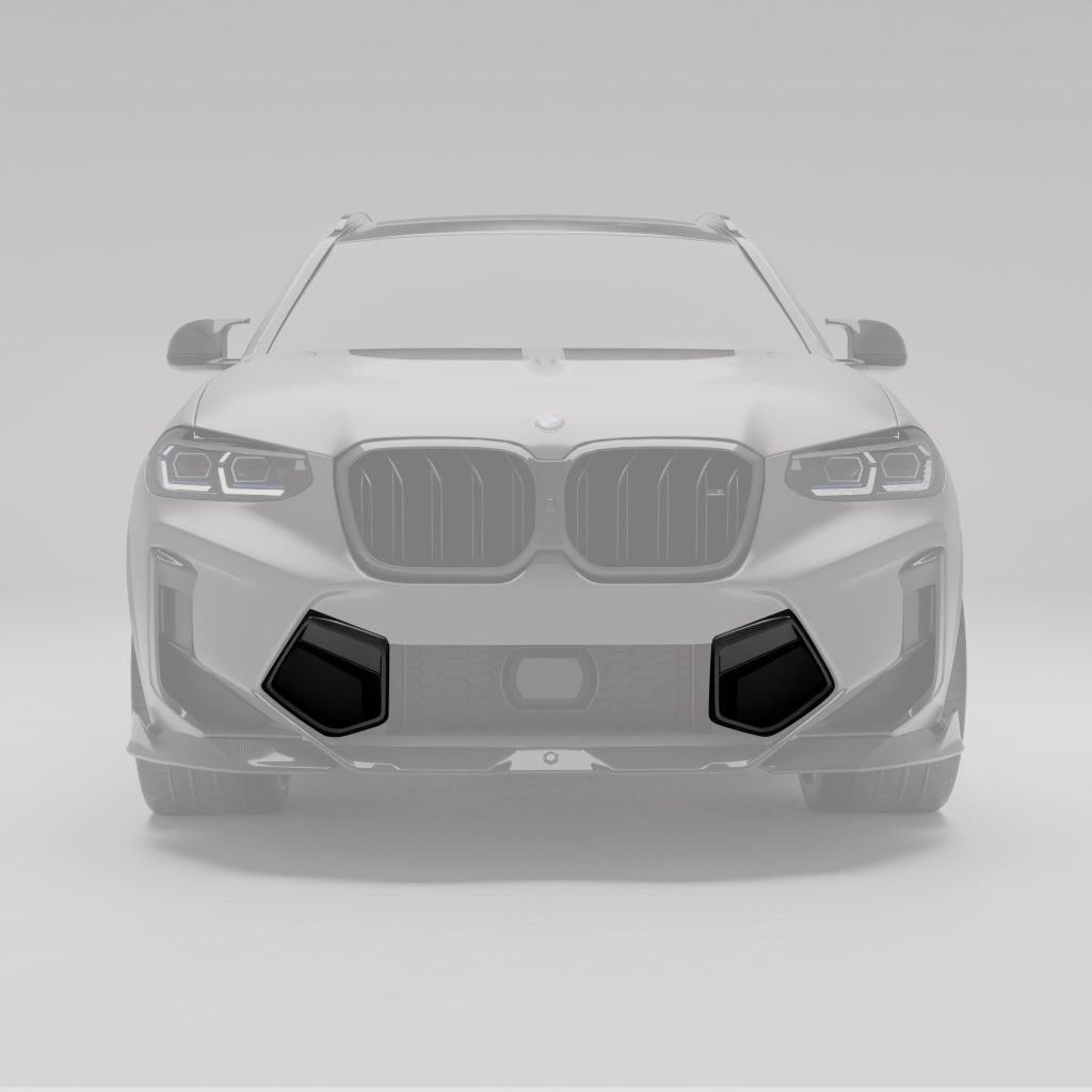 ช่องระบายอากาศกันชนหน้าคาร์บอนไฟเบอร์ BMW X3M F97 RevoZport