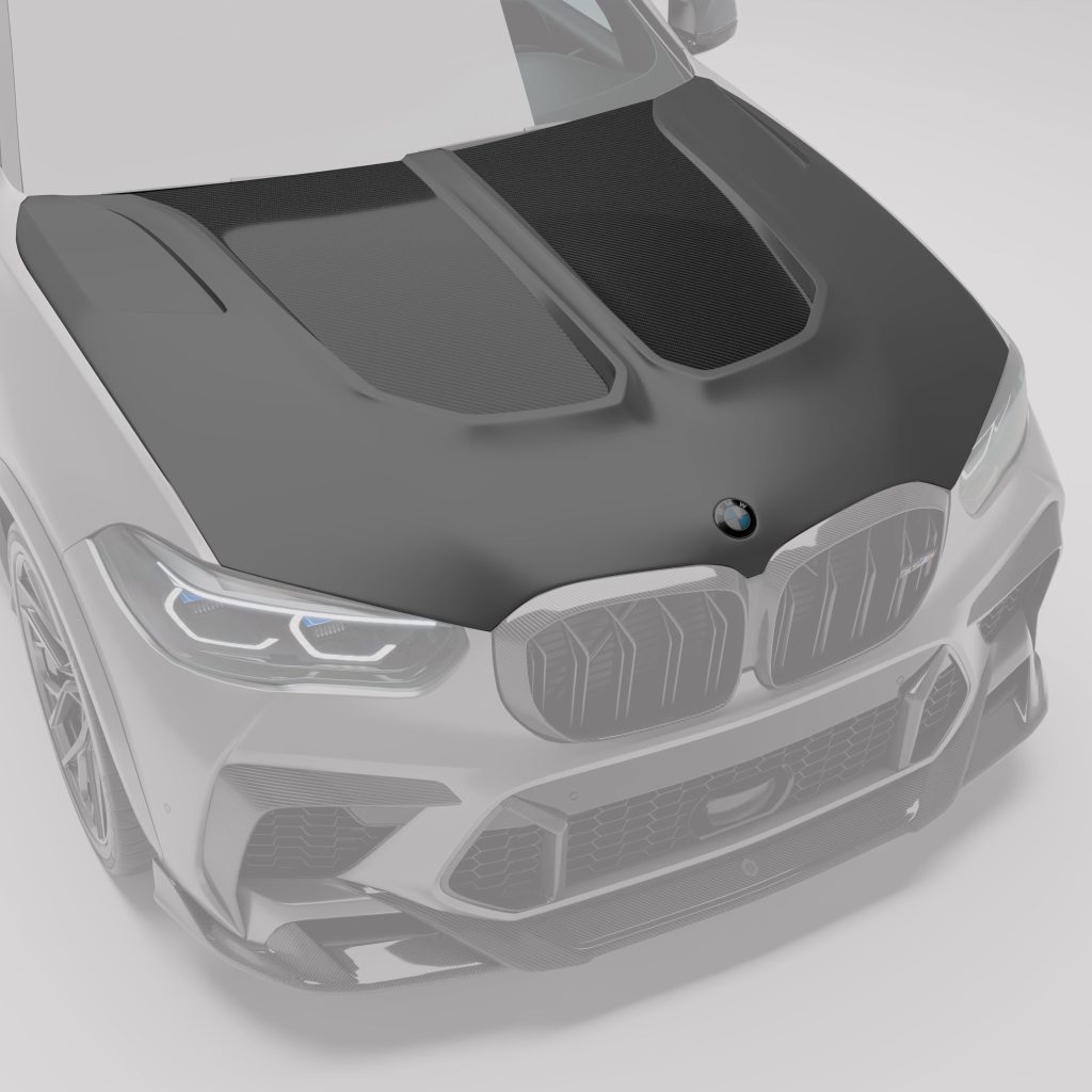 ฝากระโปรงหน้าคาร์บอนไฟเบอร์ BMW X5M F95 RevoZport