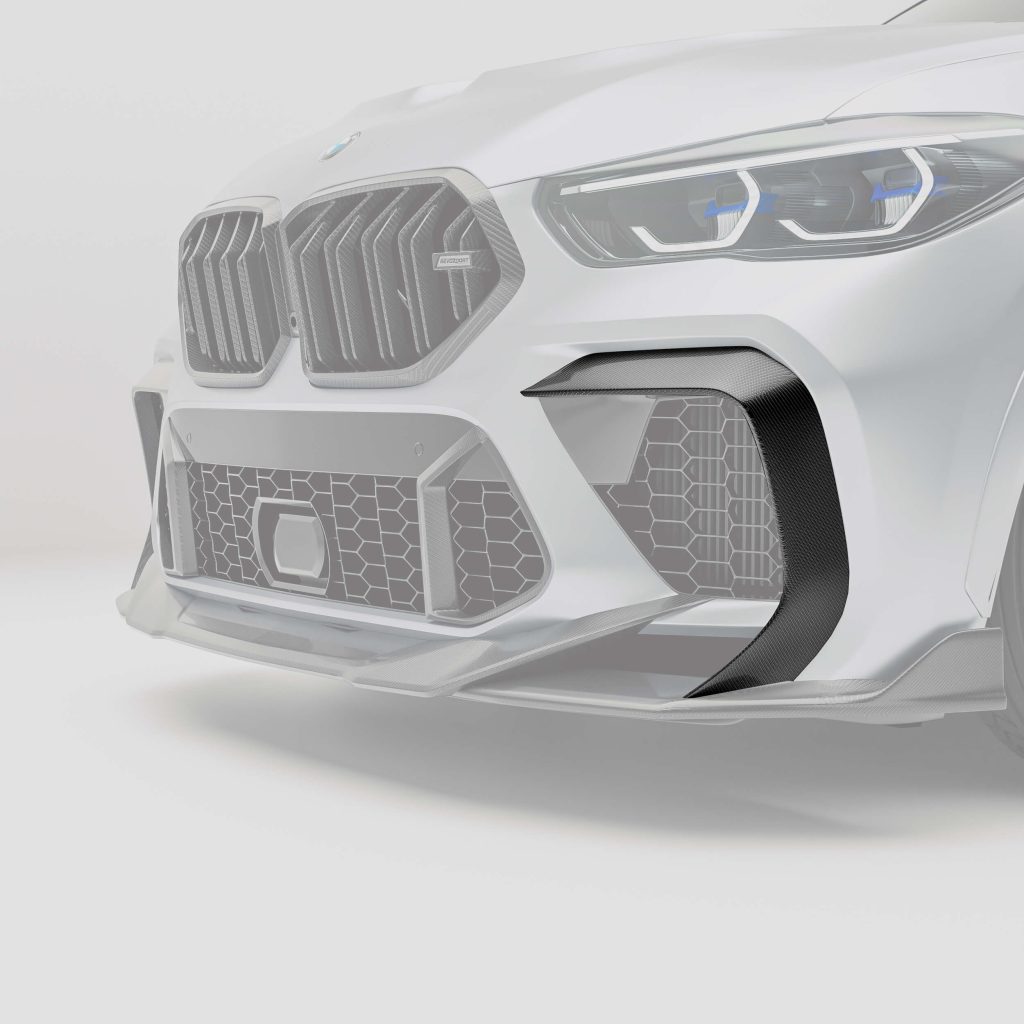 คานาร์ดกันชนหน้าคาร์บอนไฟเบอร์ BMW X6M F96 RevoZport