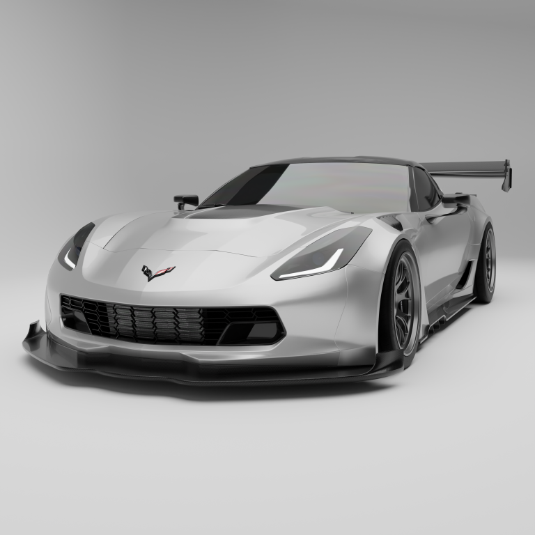 สปลิตเตอร์และแอร์แดมคาร์บอนไฟเบอร์ Corvette C7 RevoZport