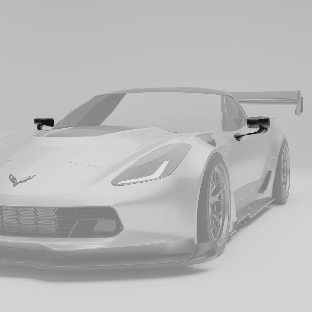 ฝาครอบกระจกมองข้างคาร์บอนไฟเบอร์ Corvette C7 RevoZport