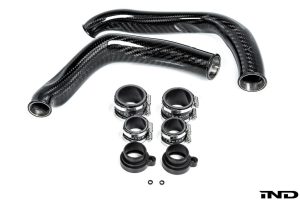 ชิ้นส่วนเพิ่มสมรรถนะ BMW F8X M2C M3 M4 S55 Black Carbon Charge Pipe Set Eventuri
