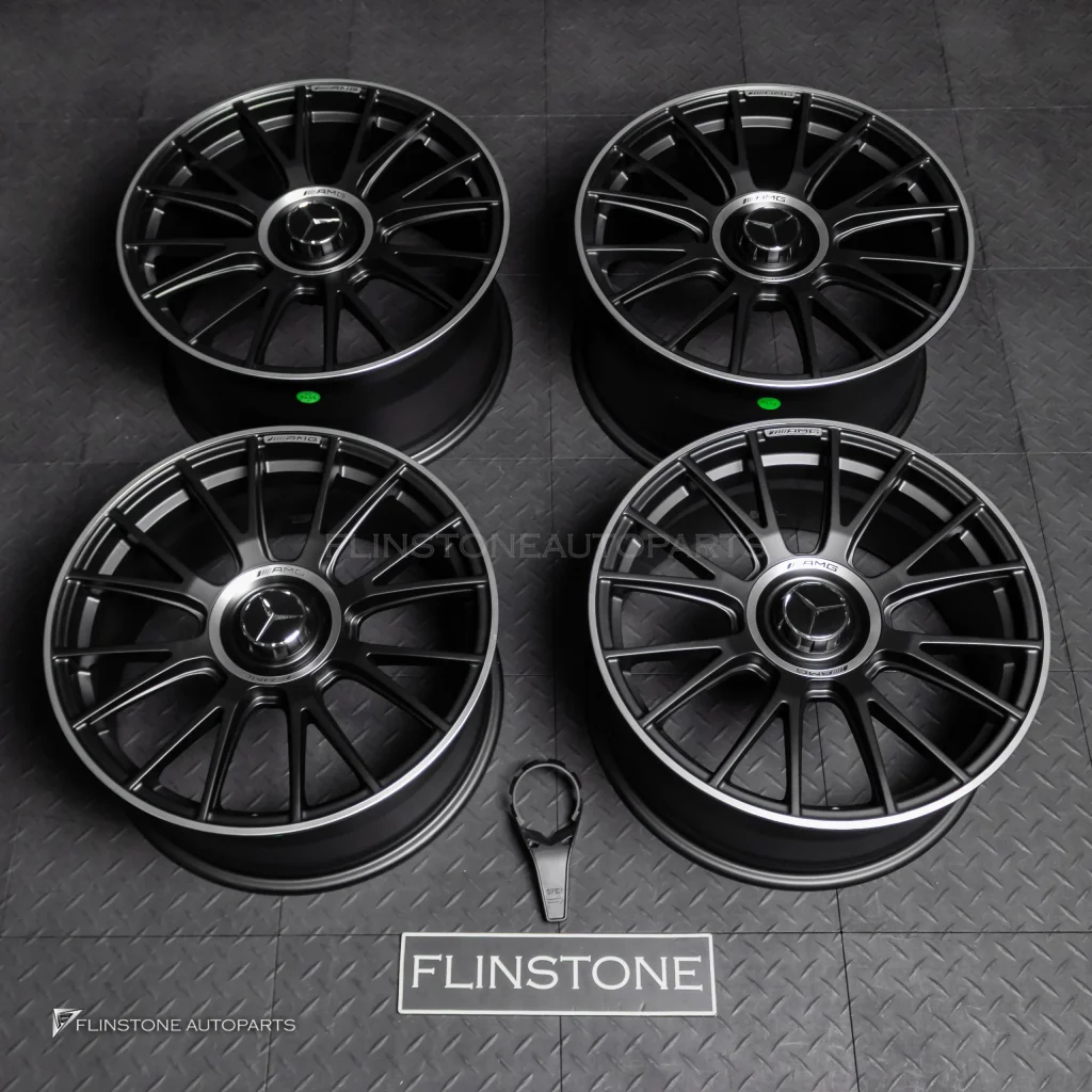 ล้อ Custom Forged W214 E-Class ลาย E53 5-112 ขอบ 19 นิ้ว สีดำด้าน-ขอบเงิน