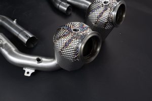 ท่อดาวน์ไปป์ Ferrari Roma Capristo Sport Cat Downpipes + Heat Protection