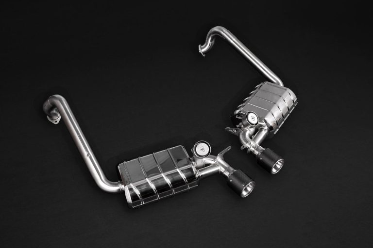 exhaust system Porsche 981/982 Boxster/Cayman/GT4/718 Capristo Valved Exhaust + Carbon Tips CES3/PSE