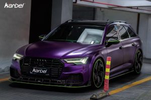 สเกิร์ตข้าง Carbon Fiber Audi A6 Allroad C8 ทรง Karbel Dry Carbon ปี 2022-ON