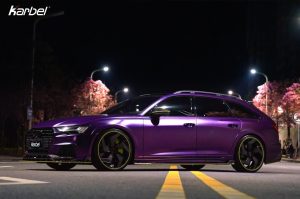 สเกิร์ตข้าง Carbon Fiber Audi A6 Allroad C8 ทรง Karbel Dry Carbon ปี 2022-ON