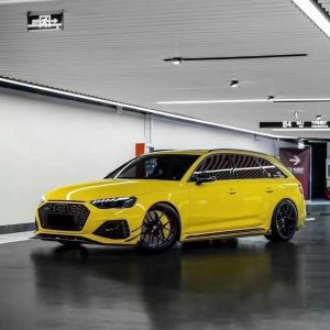 สเกิร์ตข้าง Carbon Fiber Audi RS4 B9.5 ทรง Karbel ปี 2020-ON