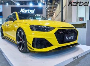 ชิ้นตกแต่งคาร์บอน Carbon Fiber Audi RS4 B9.5 ทรง Karbel (Head Light Trim Overlay)