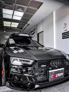 ฝากระโปรงหน้า Carbon Fiber Audi RS4 S4 A4 B9 / B9.5 ทรง Karbel ปี 2017-ON