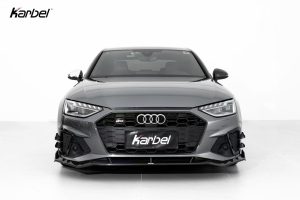 ลิ้นหน้า Carbon Fiber Audi S4 A4 S-line B9.5 ทรง Karbel V3 S-Line ปี 2020-ON