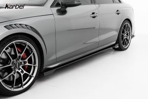 สเกิร์ตข้าง Carbon Fiber Audi S4 A4 B9 / B9.5 ทรง Karbel V2 ปี 2017-ON