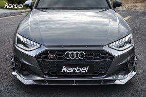 ลิ้นหน้า Carbon Fiber Audi S4 A4 S-line B9.5 ทรง Karbel V3 S-Line ปี 2020-ON