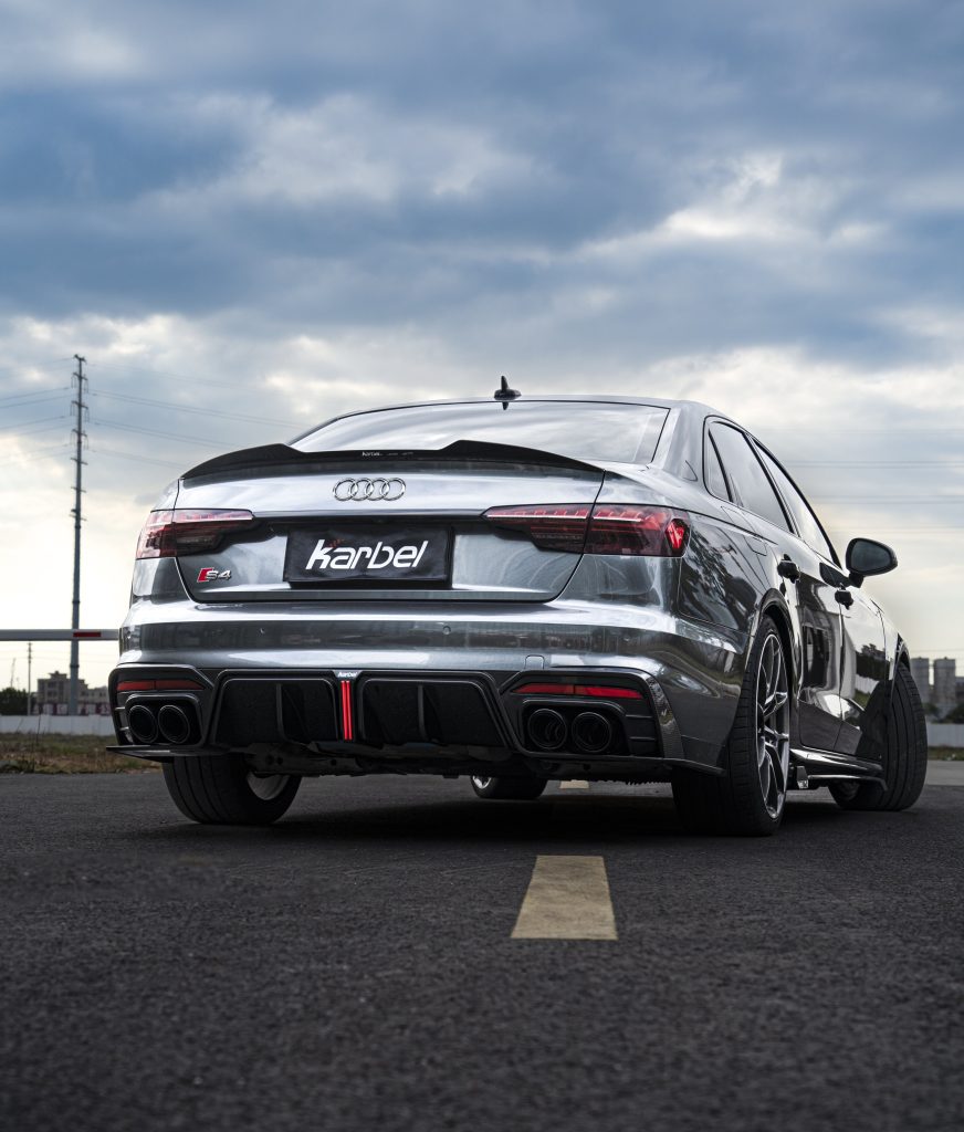 สปอยเลอร์ Carbon Fiber Audi S4 A4 S Line B9 B9.5 Sedan ทรง Karbel Ver.1 S-Line ปี 2017-ON