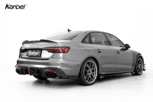 สเกิร์ตข้าง Carbon Fiber Audi S4 A4 B9 / B9.5 ทรง Karbel V2 ปี 2017-ON