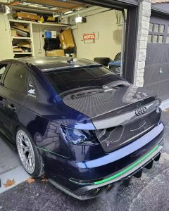 ฝากระโปรงท้าย Carbon Fiber Audi S4 A4 B9 B9.5 ทรง Karbel ปี 2017-ON