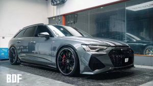 สเกิร์ตข้าง Carbon Fiber Audi S6 A6 S-Line A6 Avant A6 C7.5 ทรง Karbel S-Line ปี 2016-2018