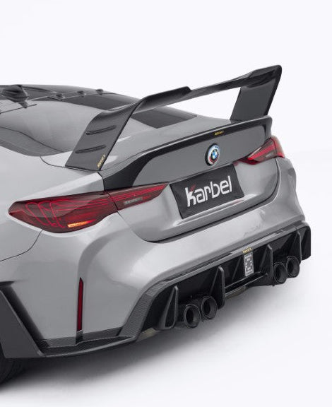 สปอยเลอร์ Carbon Fiber BMW M4 G82 4 Series G22 430i M440i Coupe ทรง Karbel V4 Dry Carbon ปี 2021-ON