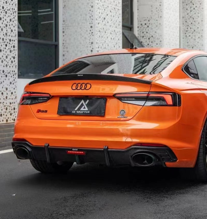สปอยเลอร์ Carbon Fiber Audi RS5 S5 A5 B9 B9.5 Sedan Sportback ทรง Karbel V1 Dry Carbon ปี 2017-2025