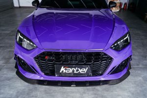 ลิ้นหน้า Carbon Fiber Audi RS5 B9.5 ทรง Karbel Dry Carbon ปี 2020-2025