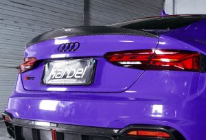 สปอยเลอร์ Carbon Fiber Audi RS5 S5 A5 B9 B9.5 Sedan Sportback ทรง Karbel V1 Dry Carbon ปี 2017-2025