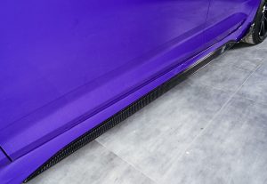สเกิร์ตข้าง Carbon Fiber Audi RS5 B9.5 ทรง Karbel Dry Carbon ปี 2020-2025 (Side Skirt Overlay)