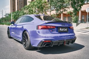 สเกิร์ตข้าง Carbon Fiber Audi RS5 B9.5 ทรง Karbel Dry Carbon ปี 2020-2025 (Side Skirt Extension Trim)