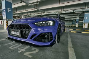 ชิ้นตกแต่งคาร์บอน Carbon Fiber Audi RS5 B9.5 ทรง Karbel Dry Carbon ปี 2020-2025 (Fog Light Trim Overlay)