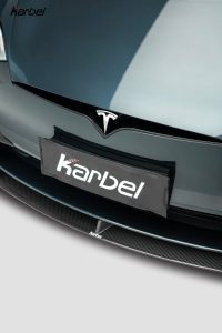 ลิ้นหน้า Carbon Fiber Tesla Model S 3rd Gen Late ทรง Karbel Dry Carbon ปี 2021-ON