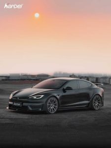 สเกิร์ตข้าง Carbon Fiber Tesla Model S 3rd Gen Late ทรง Karbel Dry Carbon ปี 2021-ON