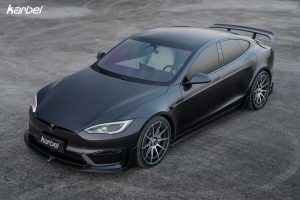 สเกิร์ตข้าง Carbon Fiber Tesla Model S 3rd Gen Late ทรง Karbel Dry Carbon ปี 2021-ON