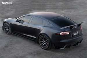 สเกิร์ตข้าง Carbon Fiber Tesla Model S 3rd Gen Late ทรง Karbel Dry Carbon ปี 2021-ON